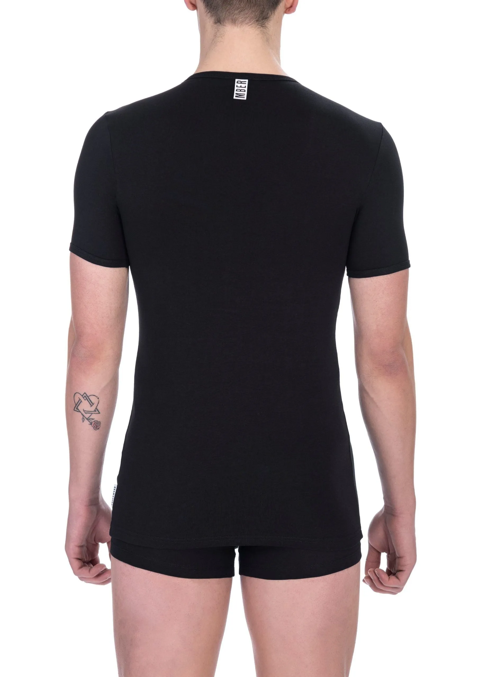 Black Cotton Men T-Shirt sold by Louxly product image thumbnail 2