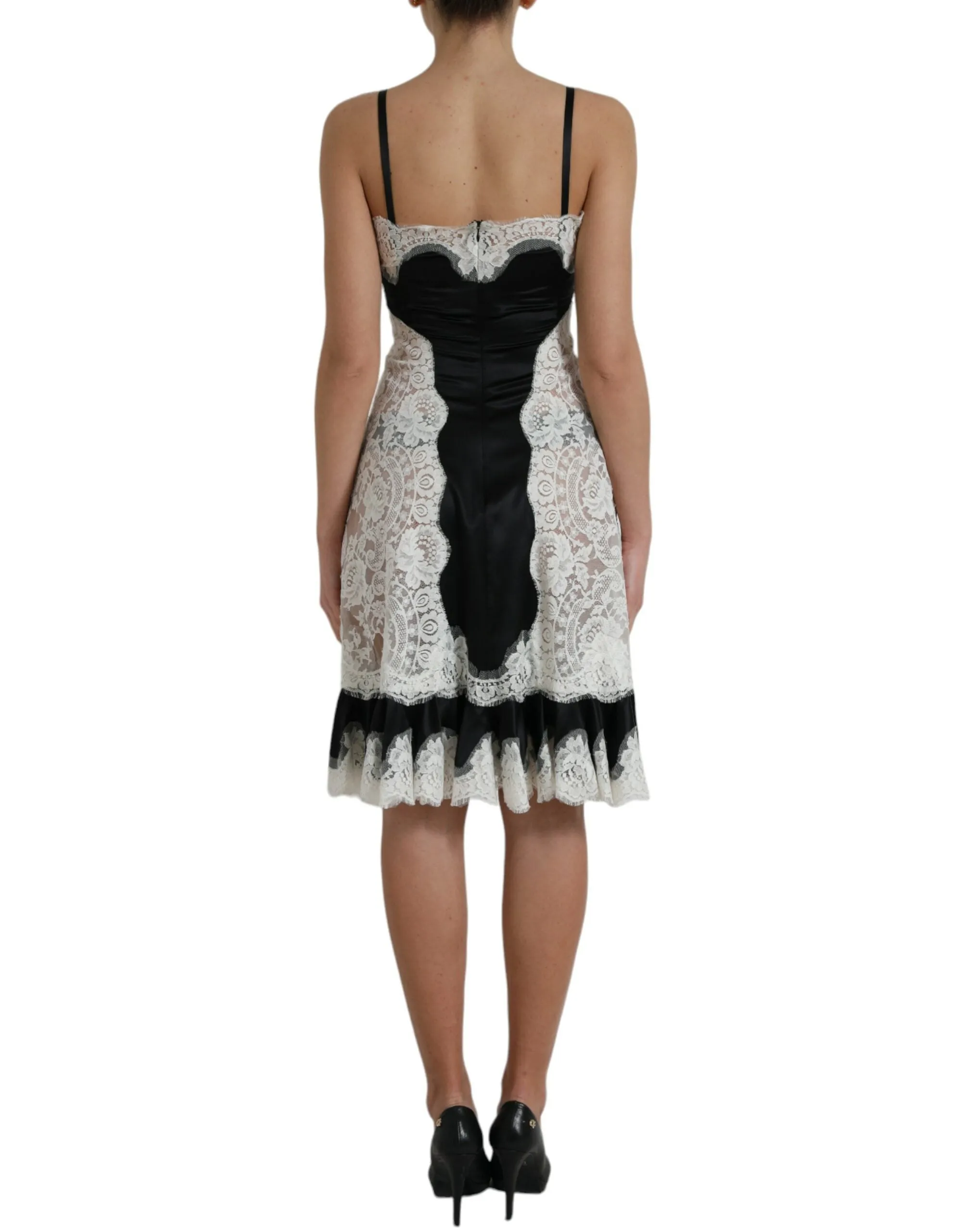 Elegant Silk Blend A-Line Lace Dress sold by Louxly product image thumbnail 3