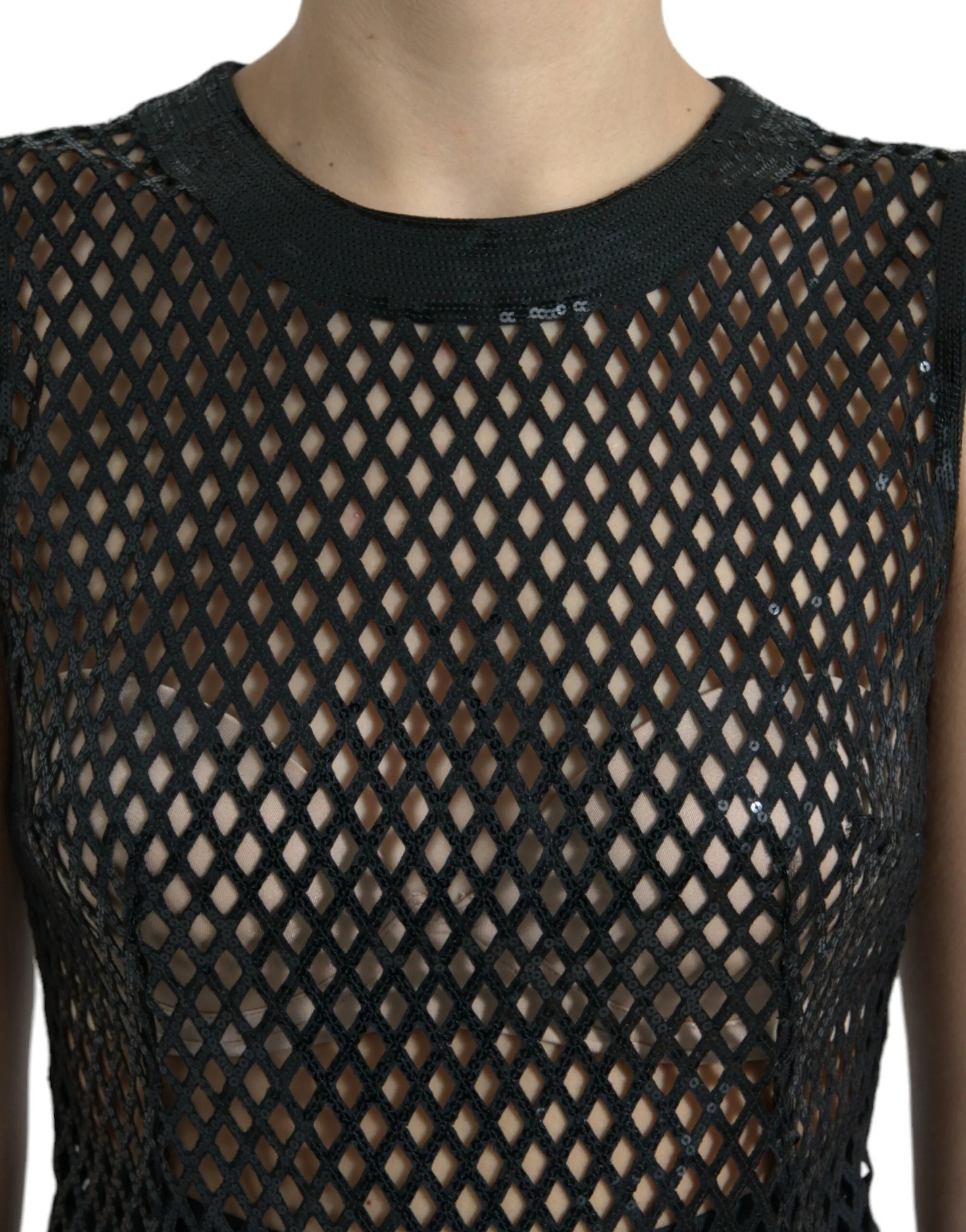 Elegant Black Sequined Evening Dress sold by Louxly product image thumbnail 4