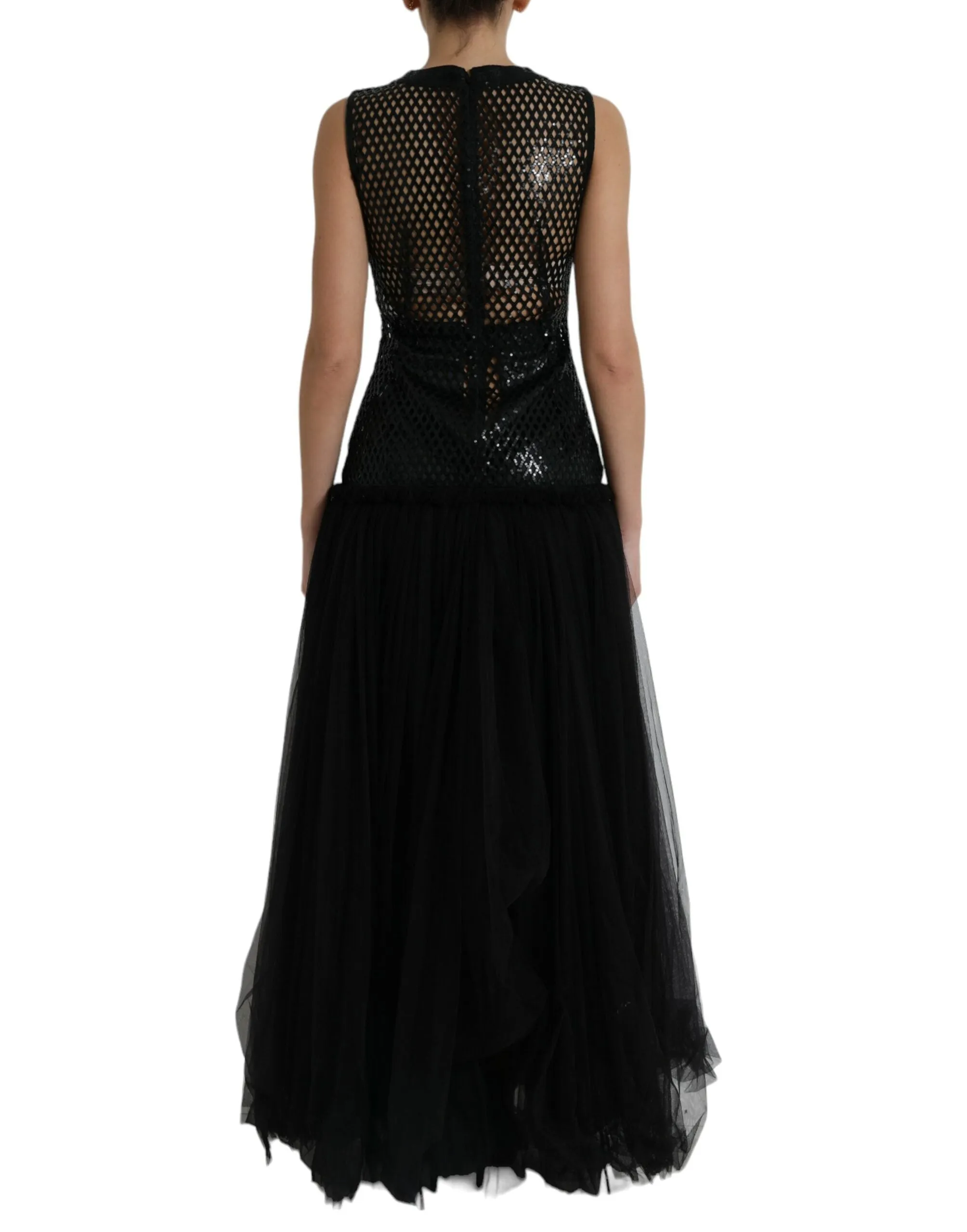Elegant Black Sequined Evening Dress sold by Louxly product image thumbnail 3