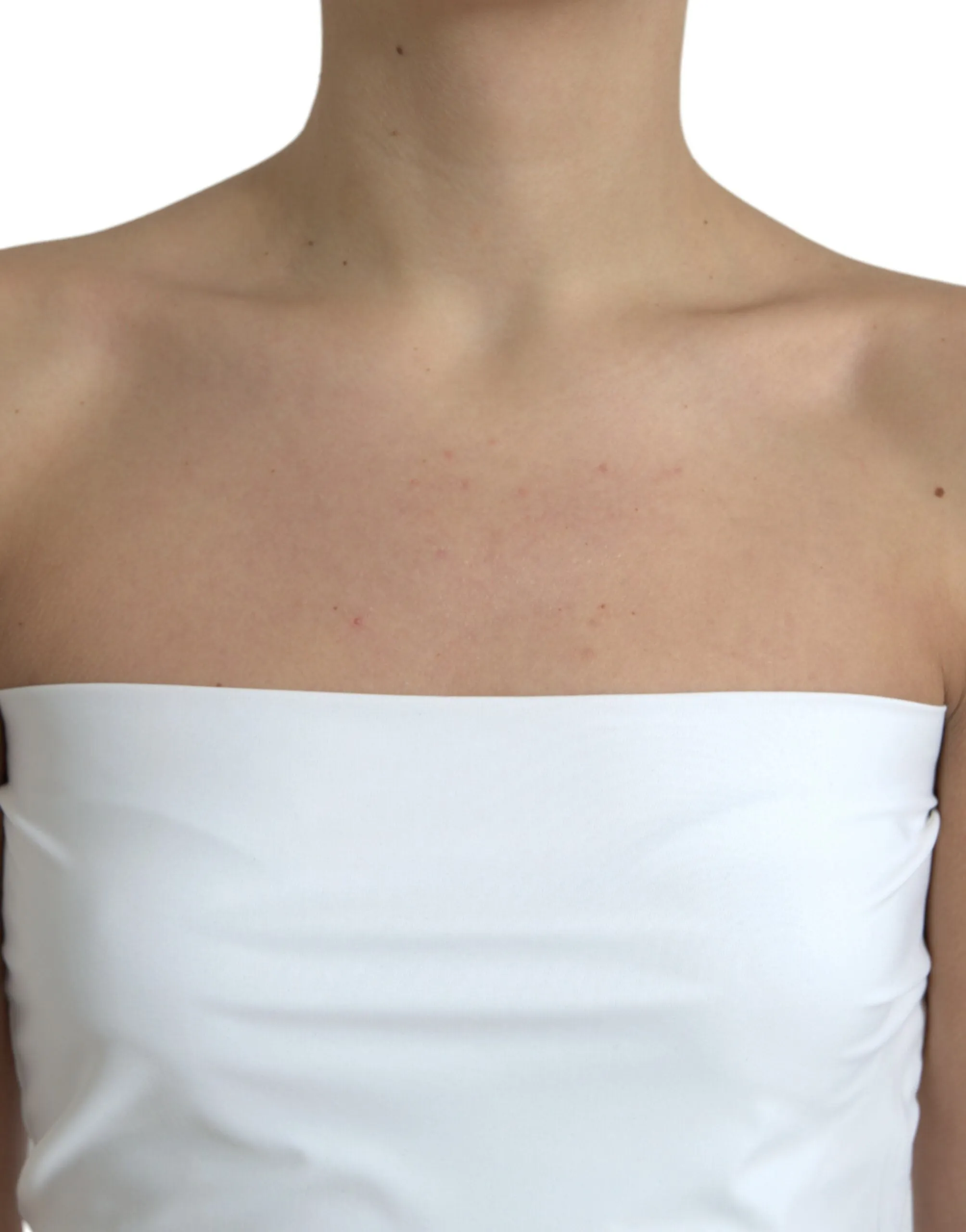 Elegant White Strapless Jumpsuit Dress sold by Louxly product image thumbnail 4