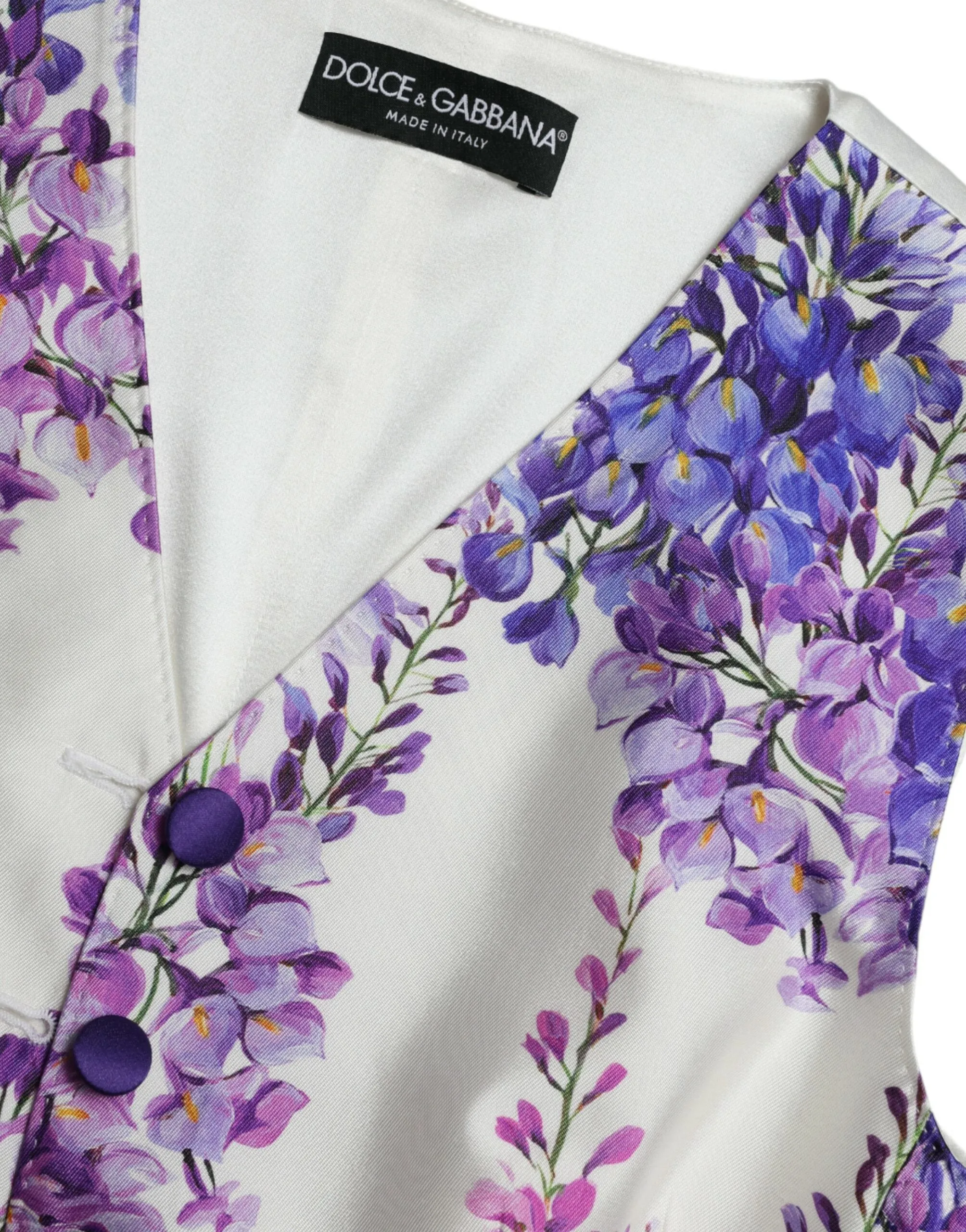 Floral Print Silk Blend Waistcoat sold by Louxly product image thumbnail 5