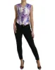 Floral Print Silk Blend Waistcoat sold by Louxly