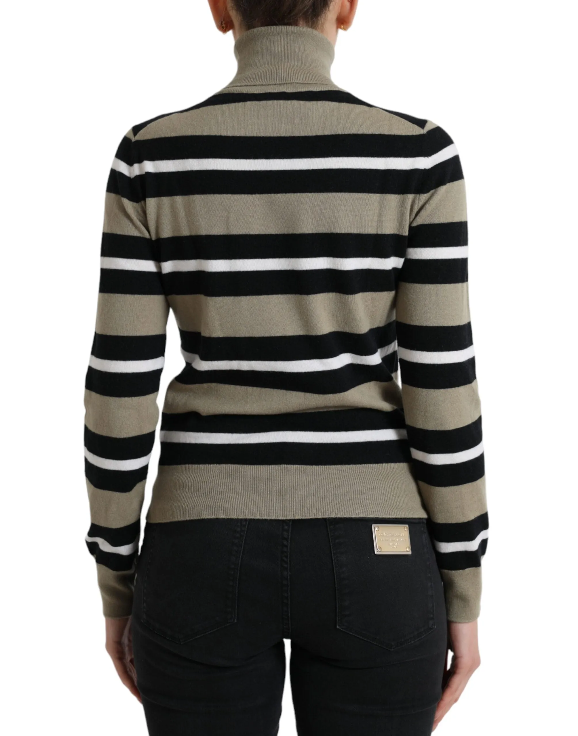 Multicolor Striped Wool Turtleneck Sweater sold by Louxly product image thumbnail 3