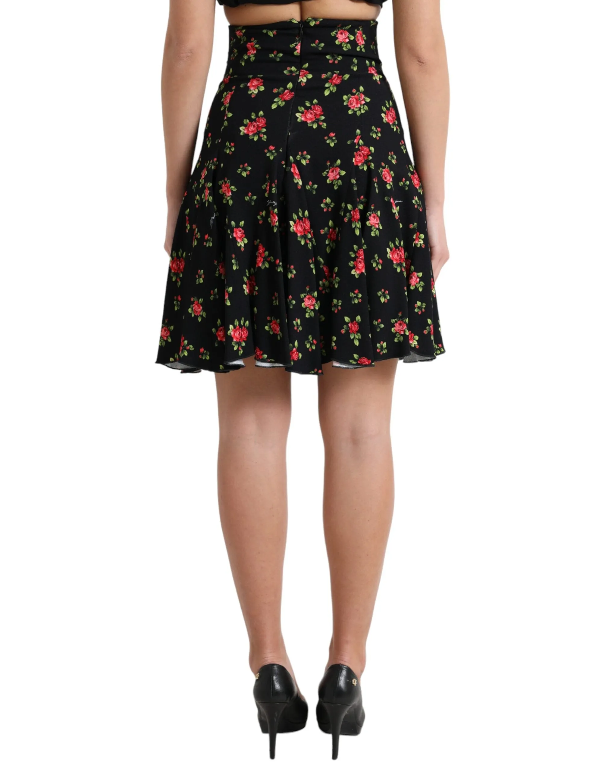 Floral A-Line Mini Skirt with High Waist sold by Louxly product image thumbnail 3