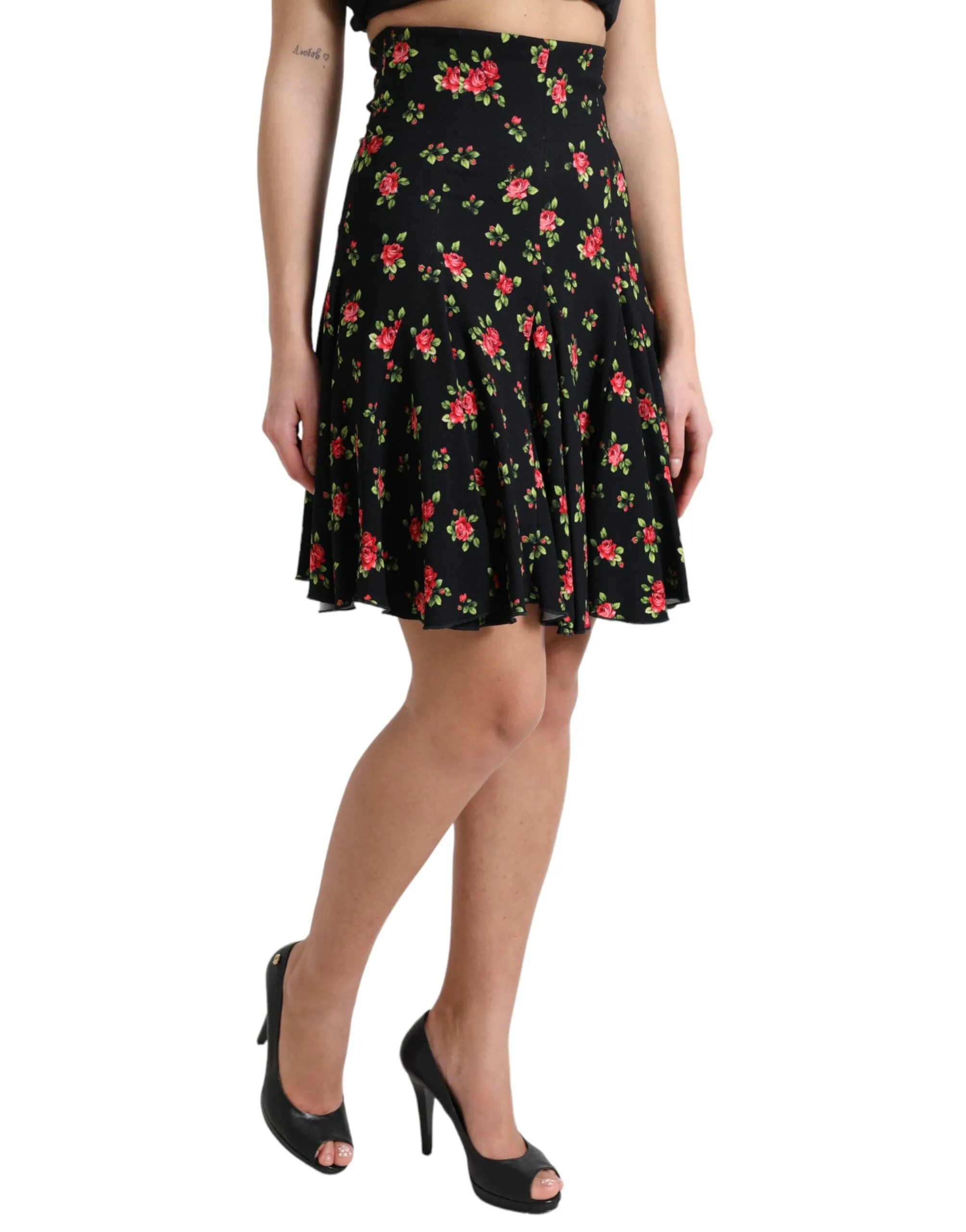 Floral A-Line Mini Skirt with High Waist sold by Louxly product image thumbnail 2