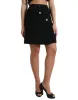 Elegant High-Waist A-Line Mini Skirt sold by Louxly