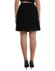 Elegant High-Waist A-Line Mini Skirt sold by Louxly