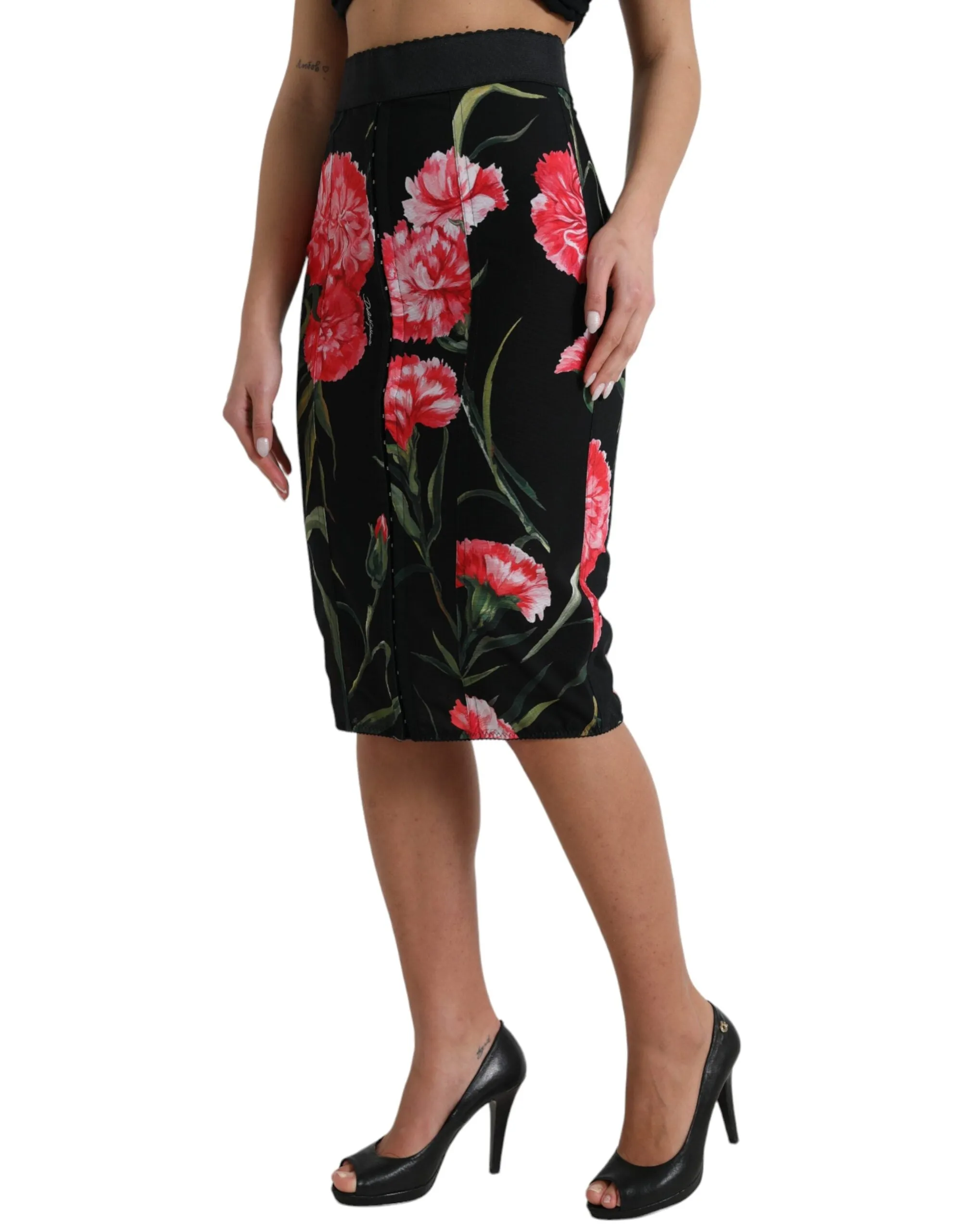 Floral High Waist Pencil Skirt sold by Louxly product image thumbnail 2