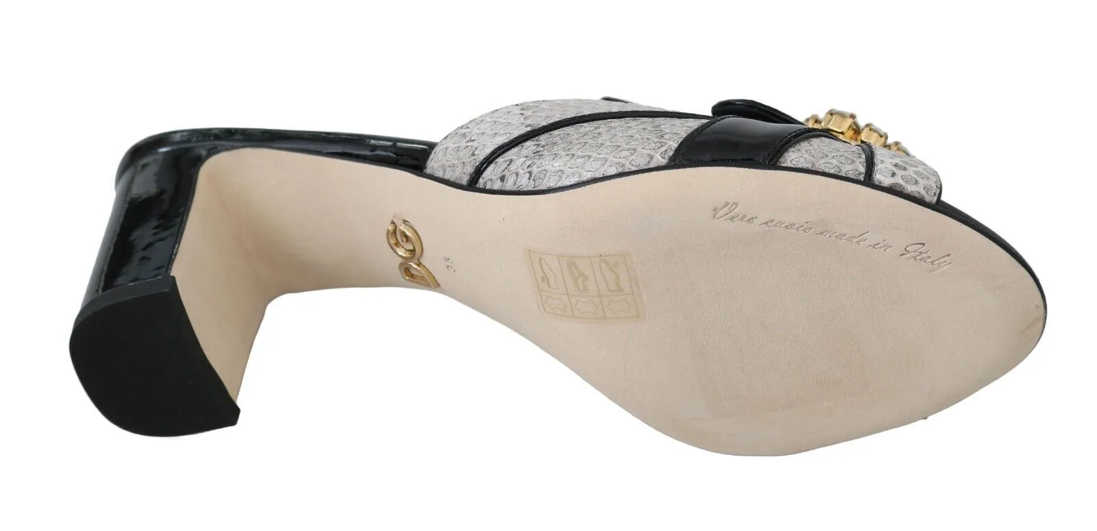 Crystal-Embellished Exotic Leather Sandals sold by Louxly product image thumbnail 3