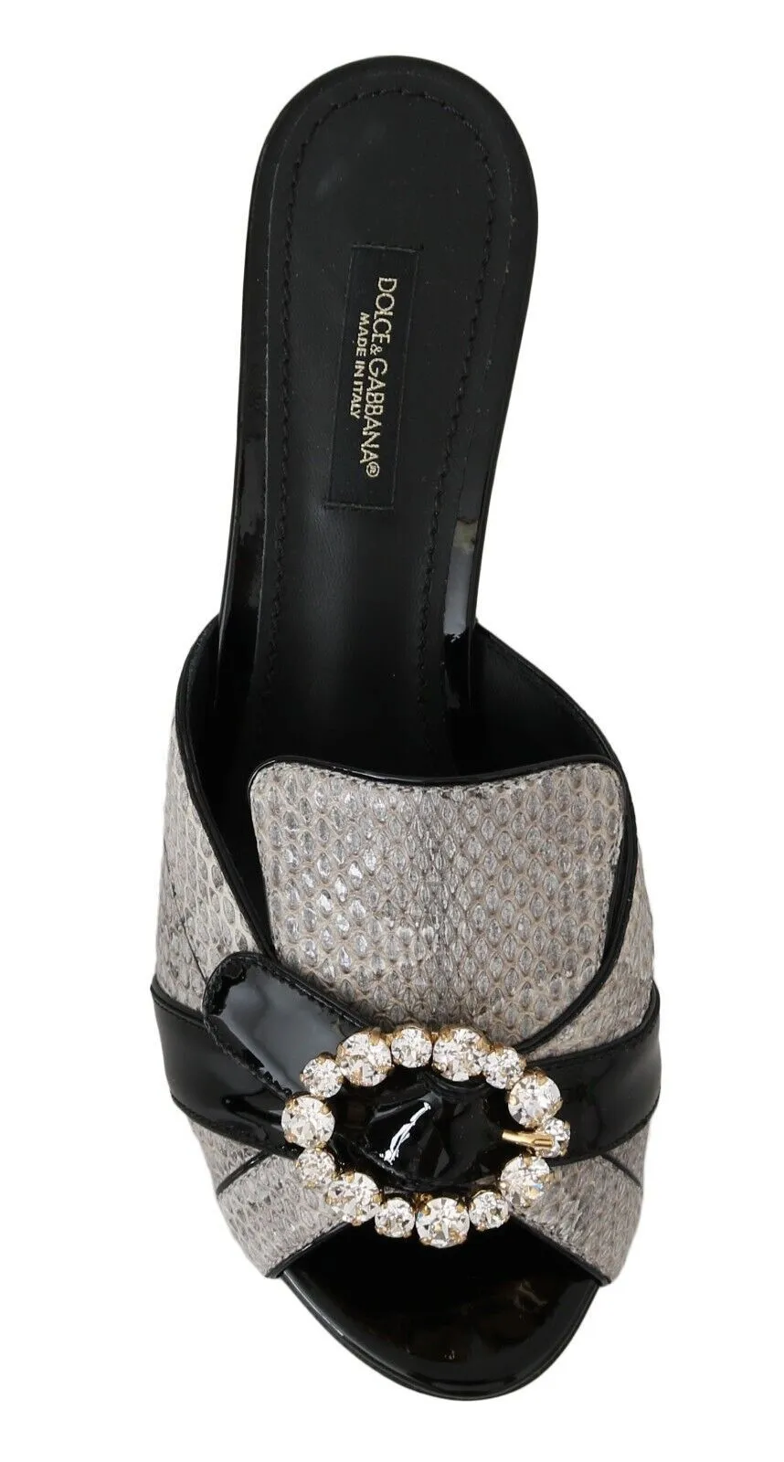 Crystal-Embellished Exotic Leather Sandals sold by Louxly product image thumbnail 4