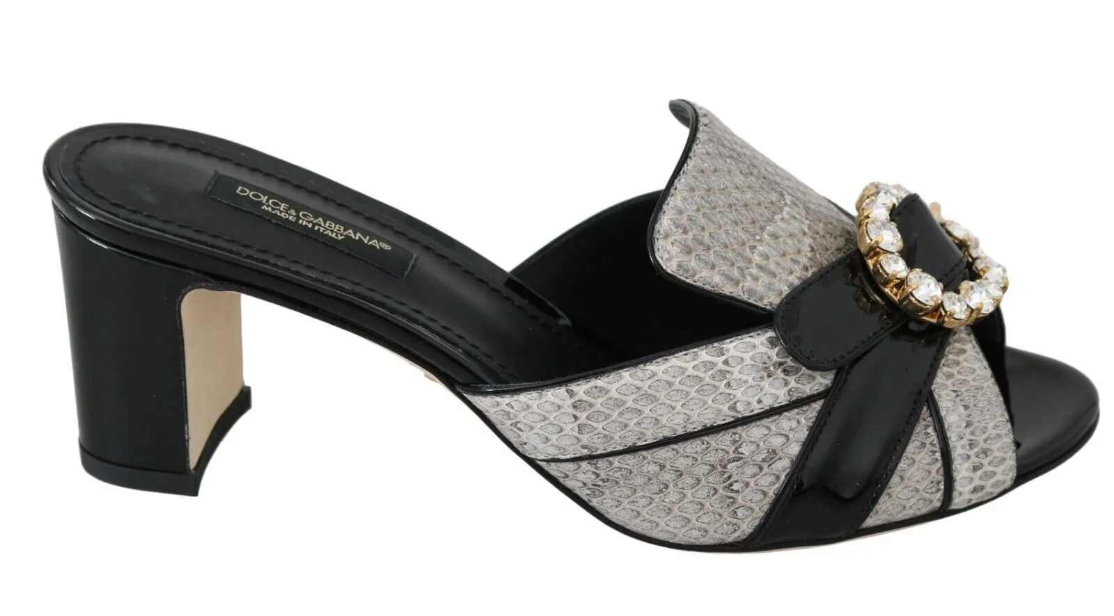 Crystal-Embellished Exotic Leather Sandals sold by Louxly