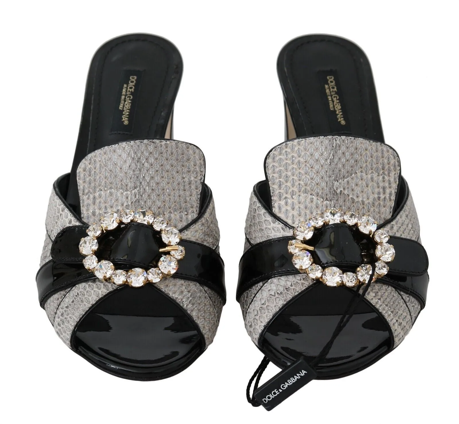 Crystal-Embellished Exotic Leather Sandals sold by Louxly product image thumbnail 5