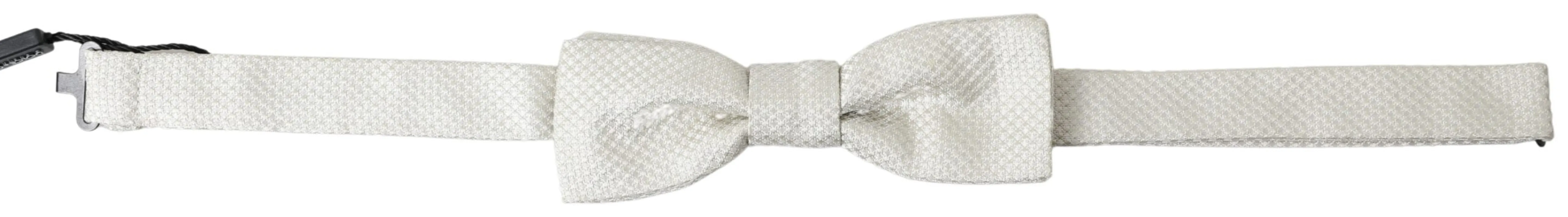 Elegant Ivory Silk Bow Tie sold by Louxly