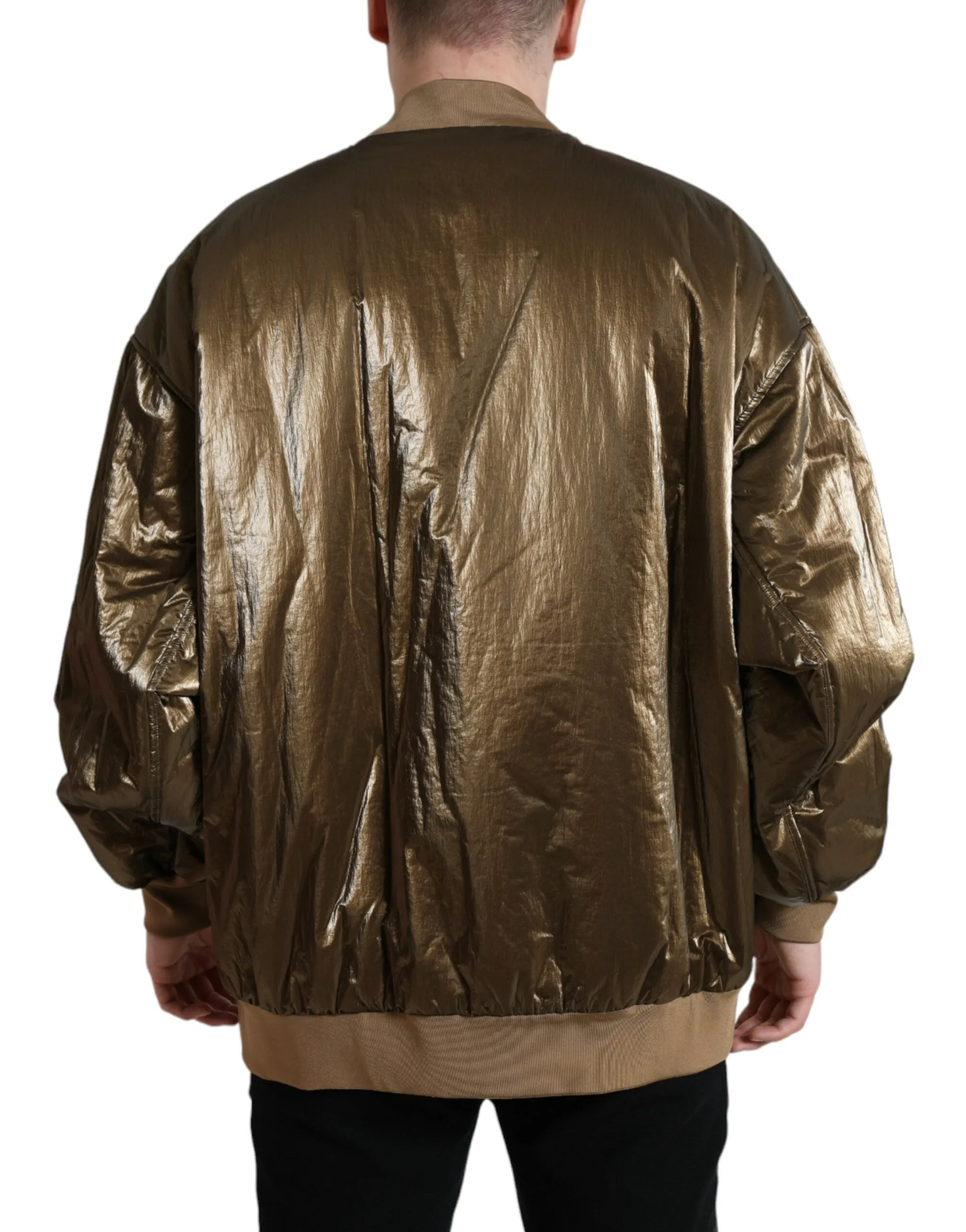 Elegant Bronze Bomber Jacket sold by Louxly product image thumbnail 3