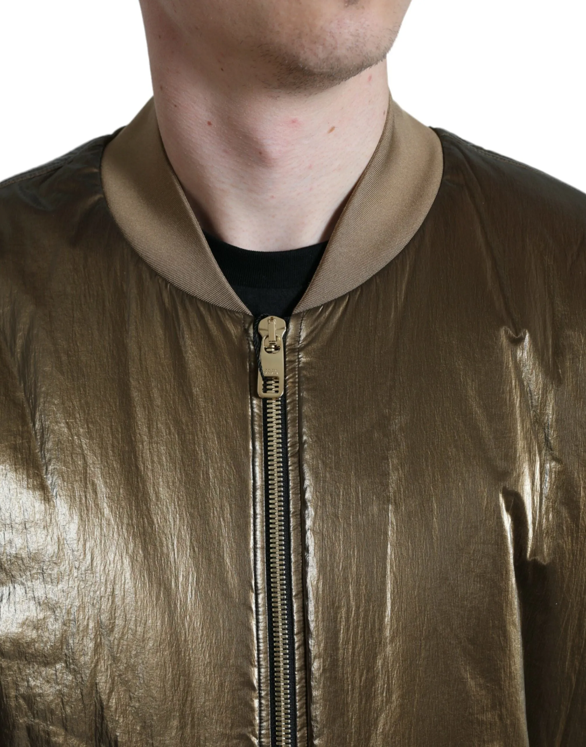 Elegant Bronze Bomber Jacket sold by Louxly product image thumbnail 4