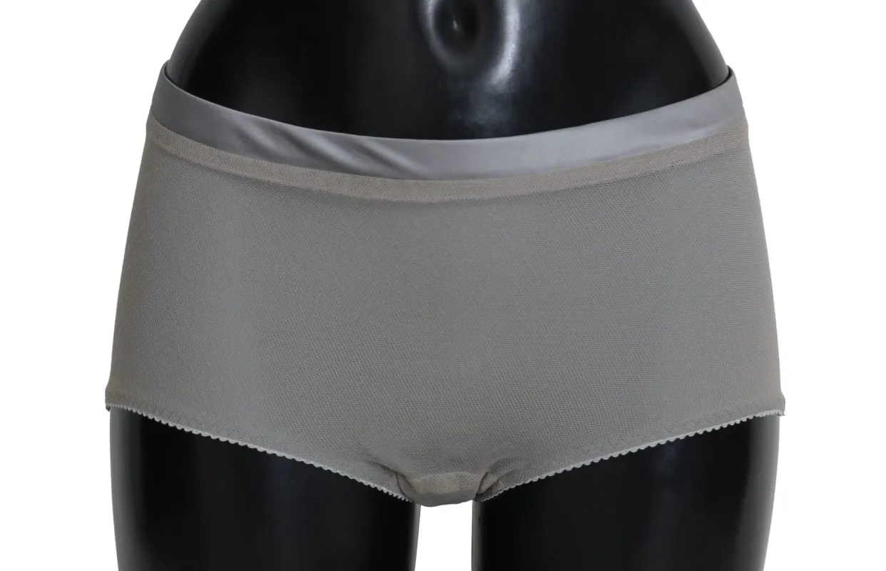 Shimmering Silver Stretch Cotton Underwear sold by Louxly