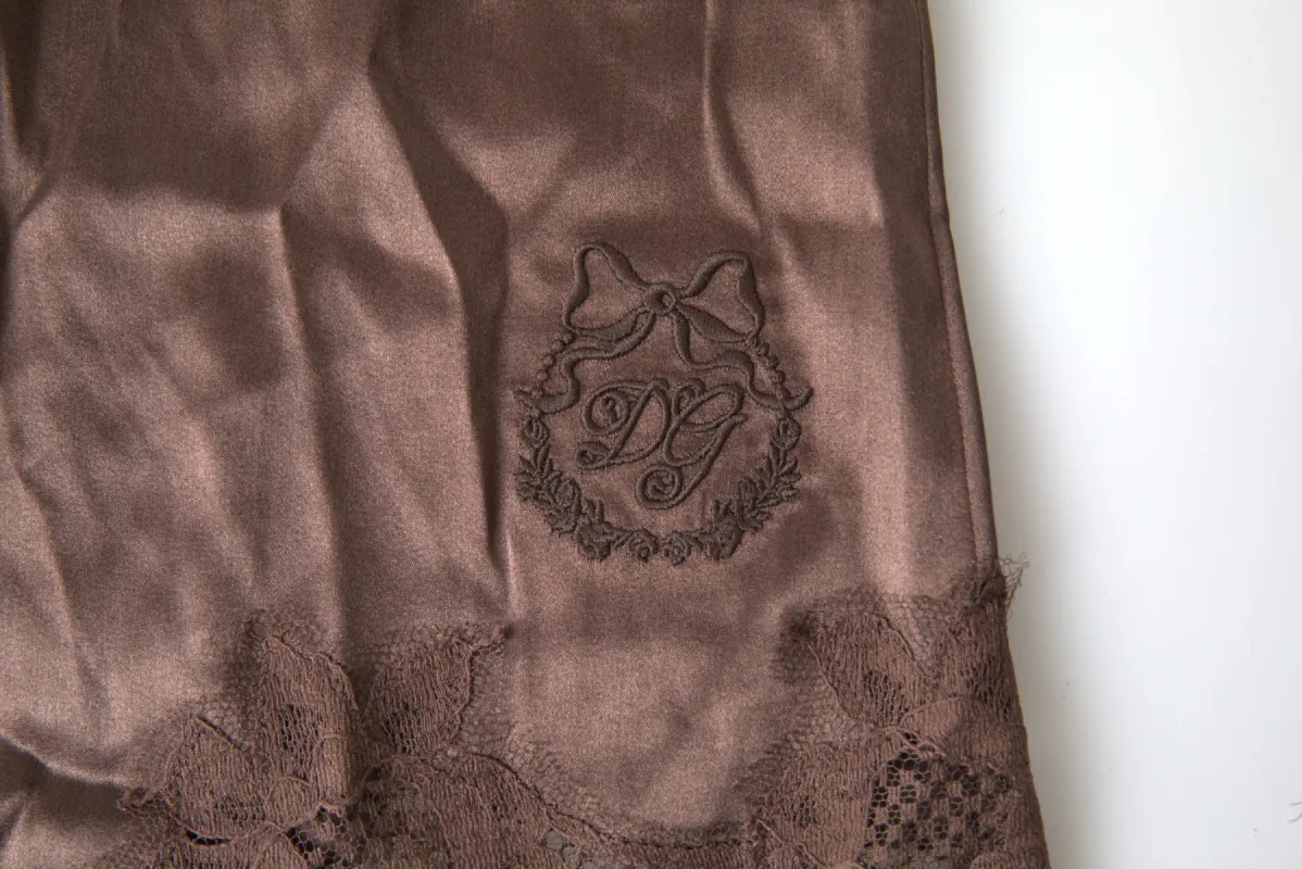 Silk Blend Camisole Top in Brown sold by Louxly