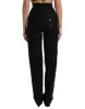 Chic High Waist Straight Pants with Logo Print sold by Louxly