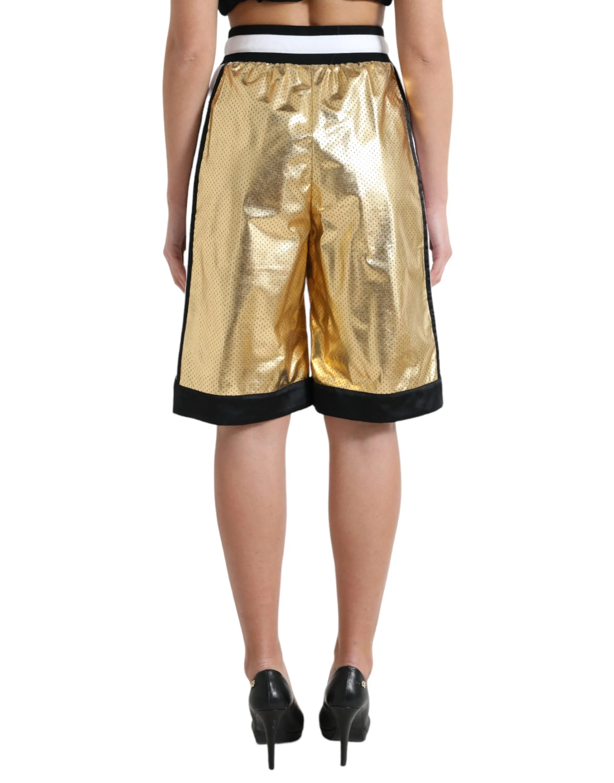 Elevated Elegance: High Waist Golden Shorts sold by Louxly product image thumbnail 3