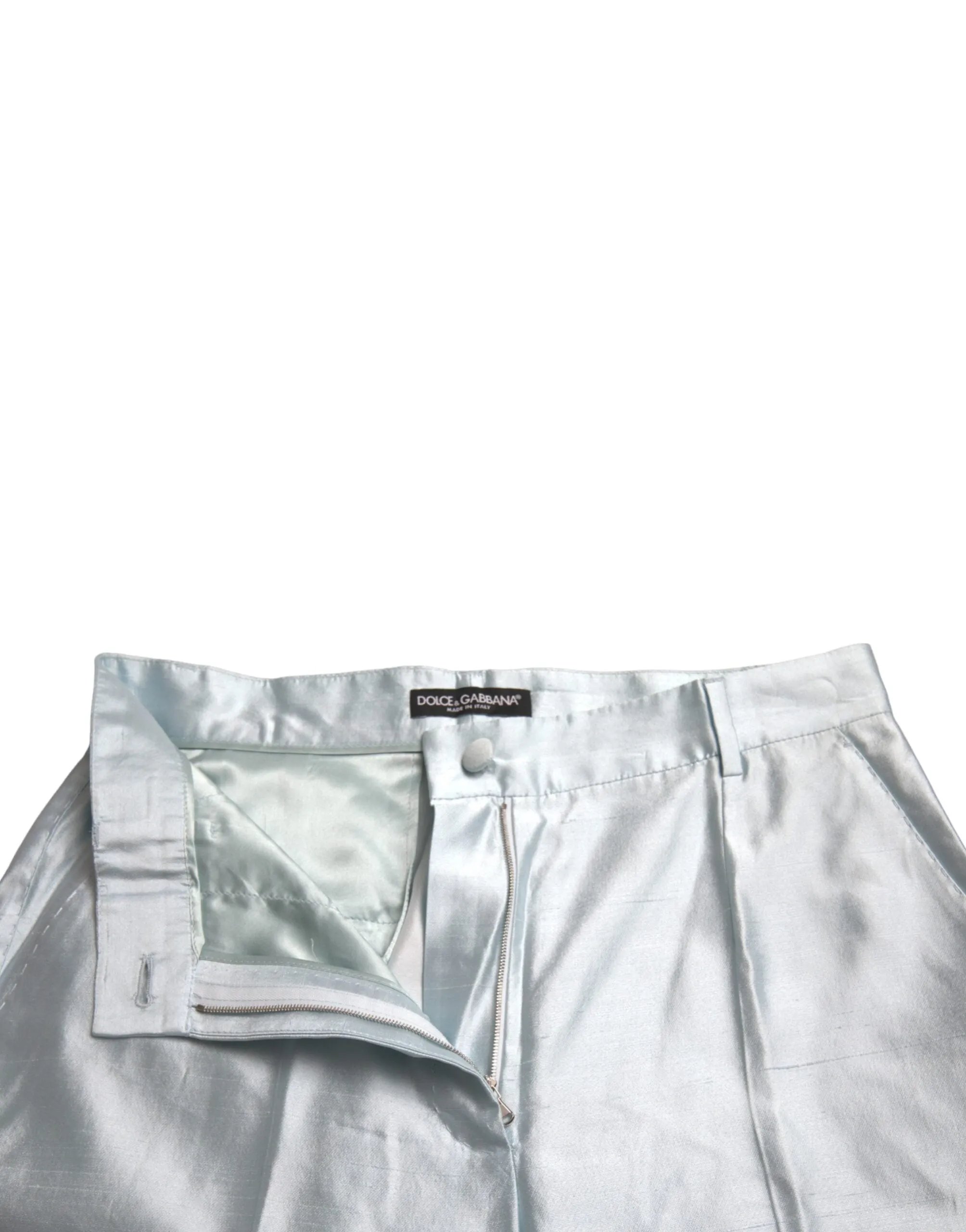 Chic Sky Blue High Waist Cropped Pants sold by Louxly product image thumbnail 5