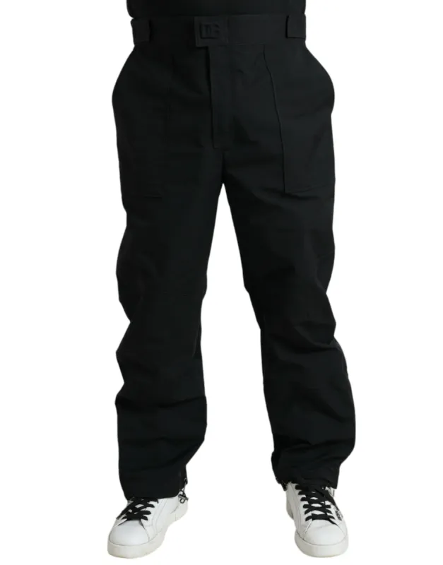 Elegant Casual Black Straight Pants sold by Louxly