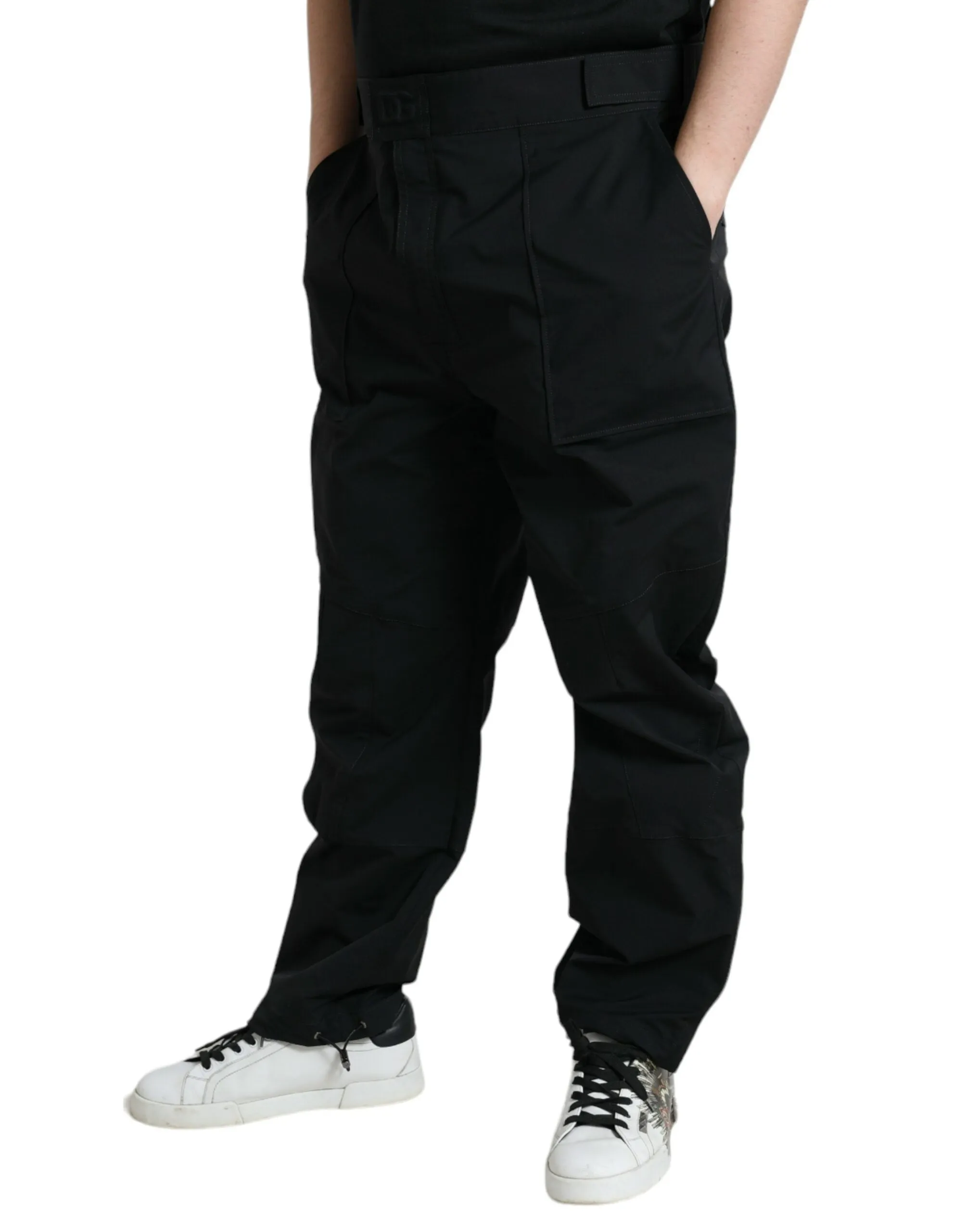 Elegant Casual Black Straight Pants sold by Louxly product image thumbnail 2