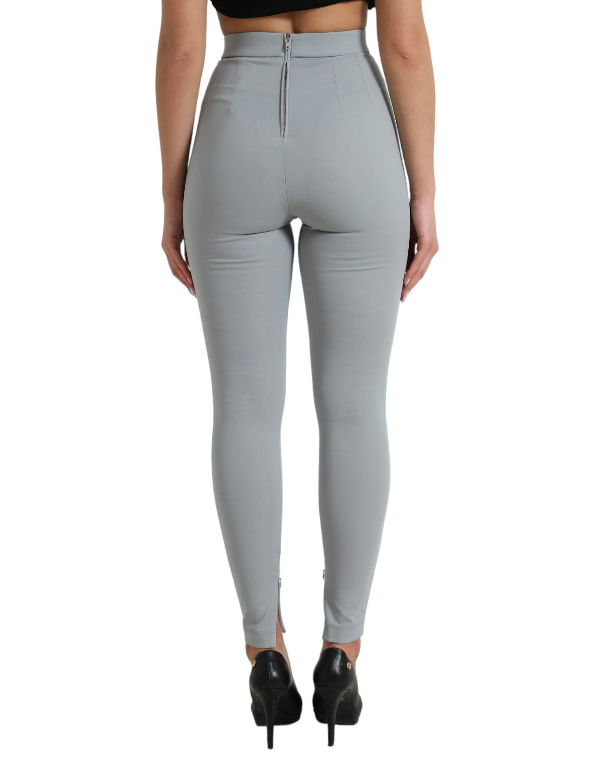 Elegant High Waist Leggings in Gray sold by Louxly product image thumbnail 3