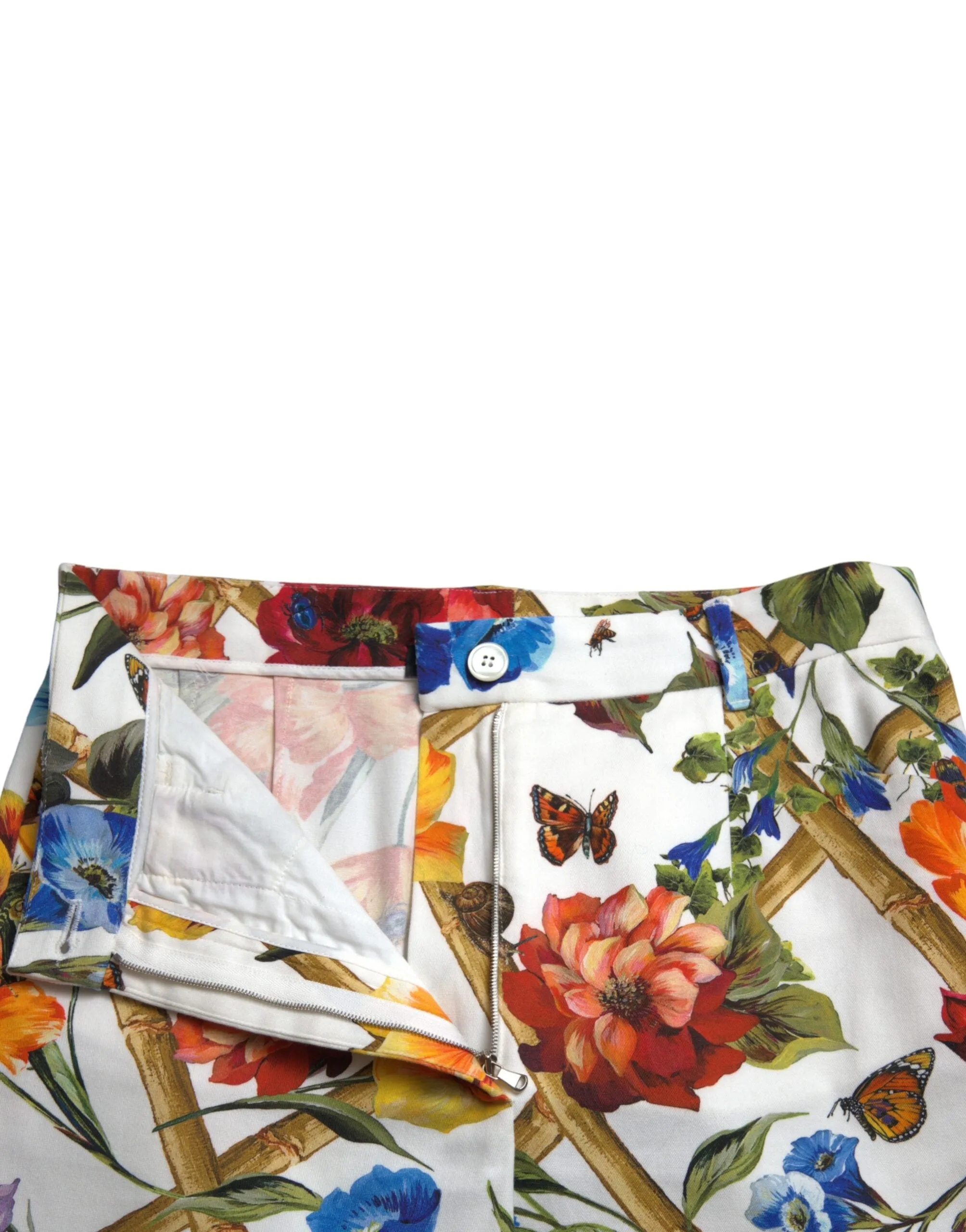 Floral High Waist Cropped Fashion Pants sold by Louxly product image thumbnail 5