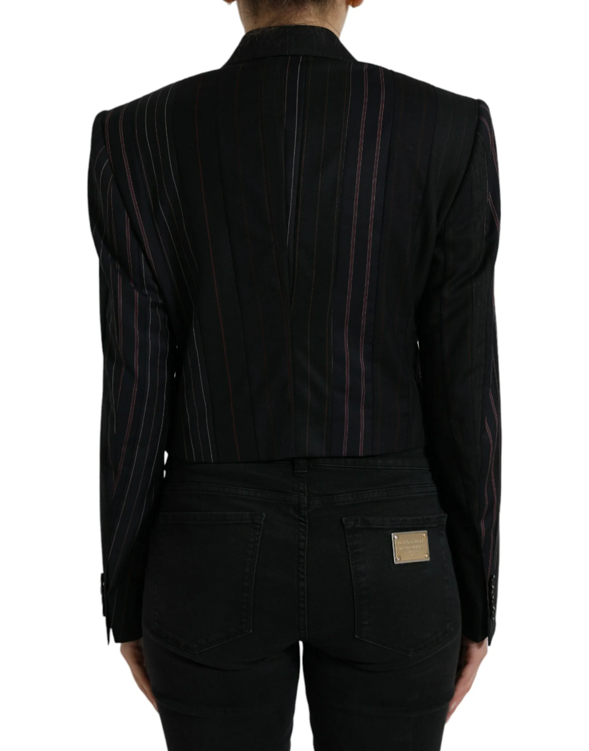 Elegant Striped Double Breasted Wool Blazer sold by Louxly product image thumbnail 3