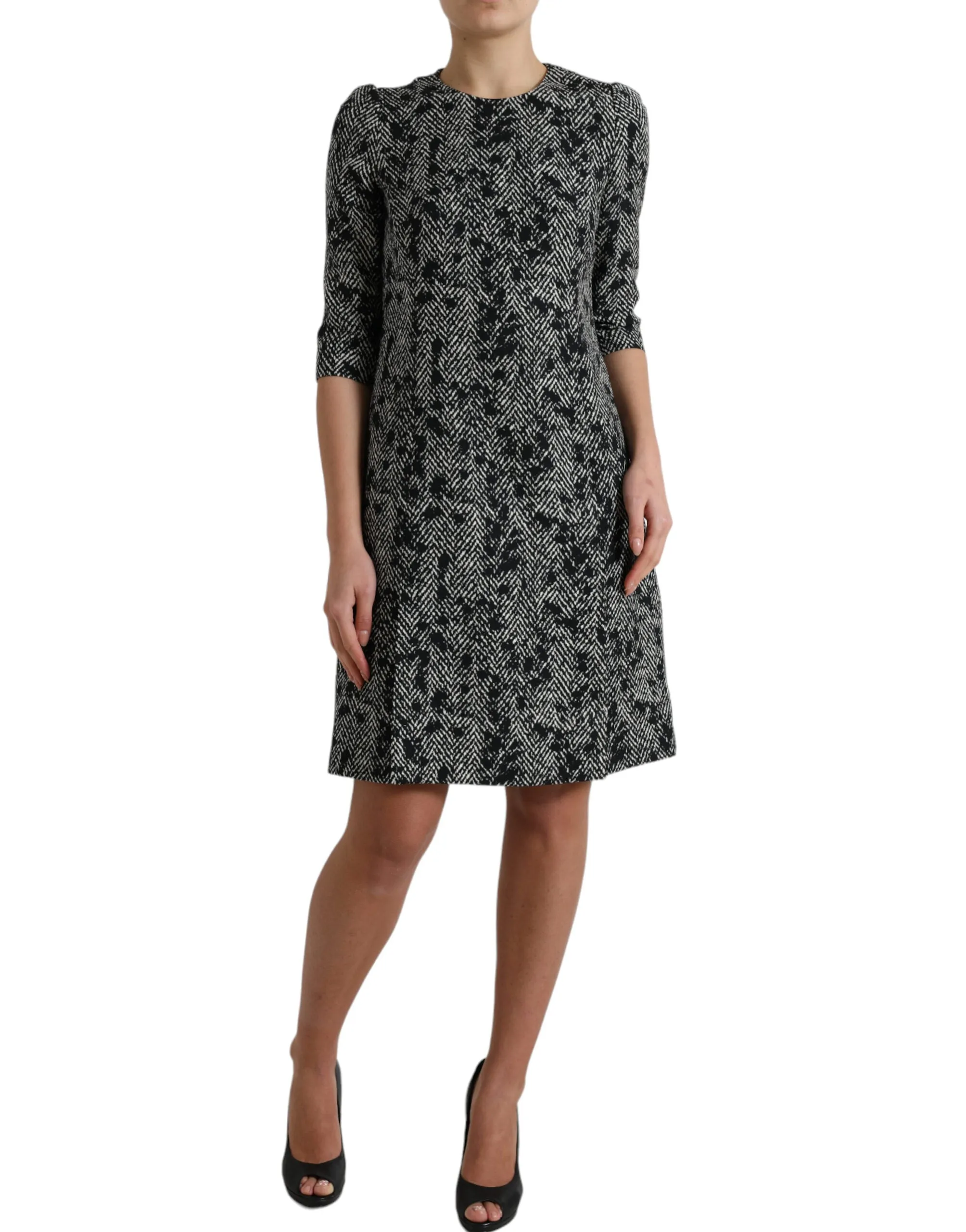 Elegant Chevron Shift Mini Dress sold by Louxly product image thumbnail 2