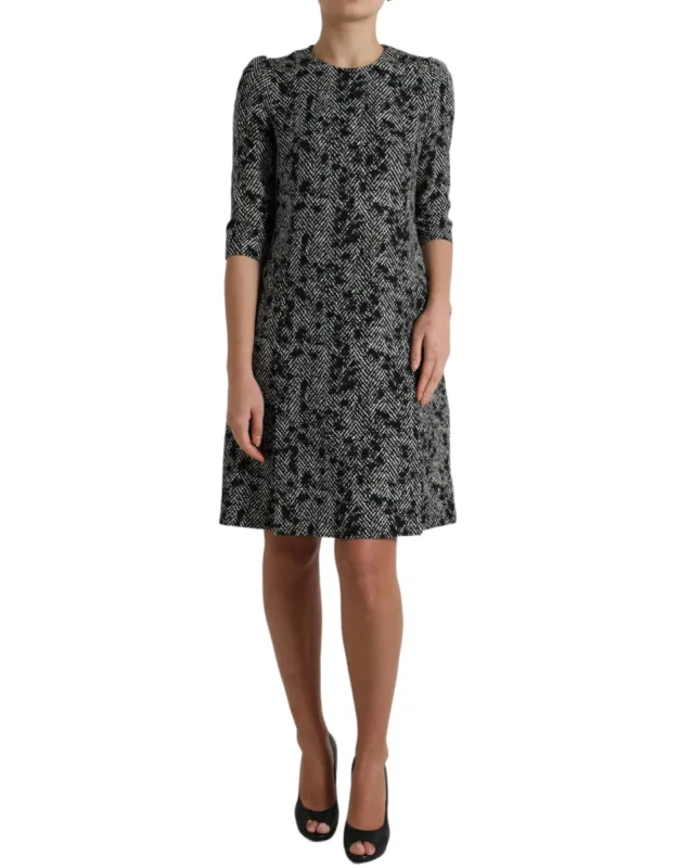 Elegant Chevron Shift Mini Dress sold by Louxly