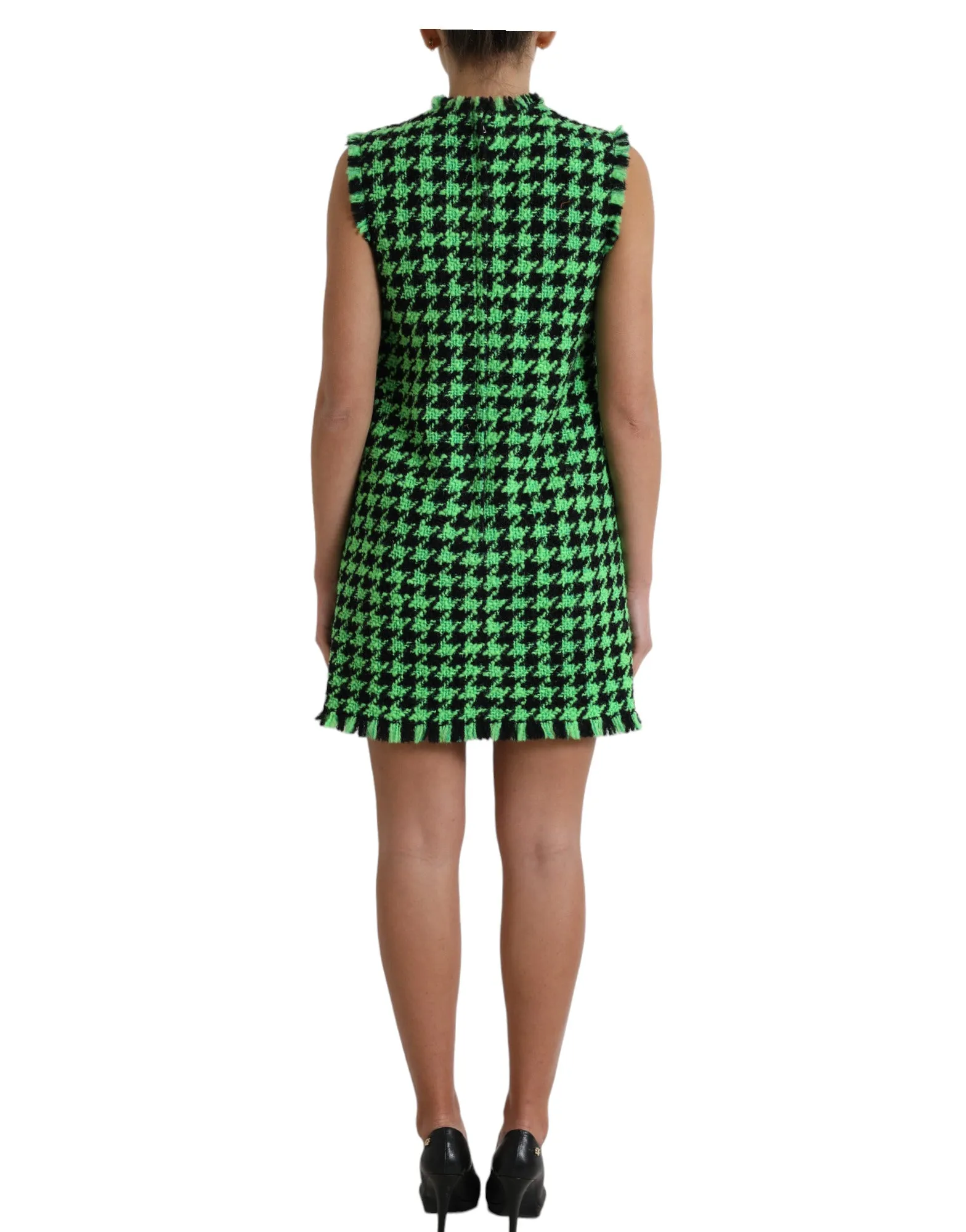 Elegant Houndstooth Knitted Mini Dress sold by Louxly product image thumbnail 3