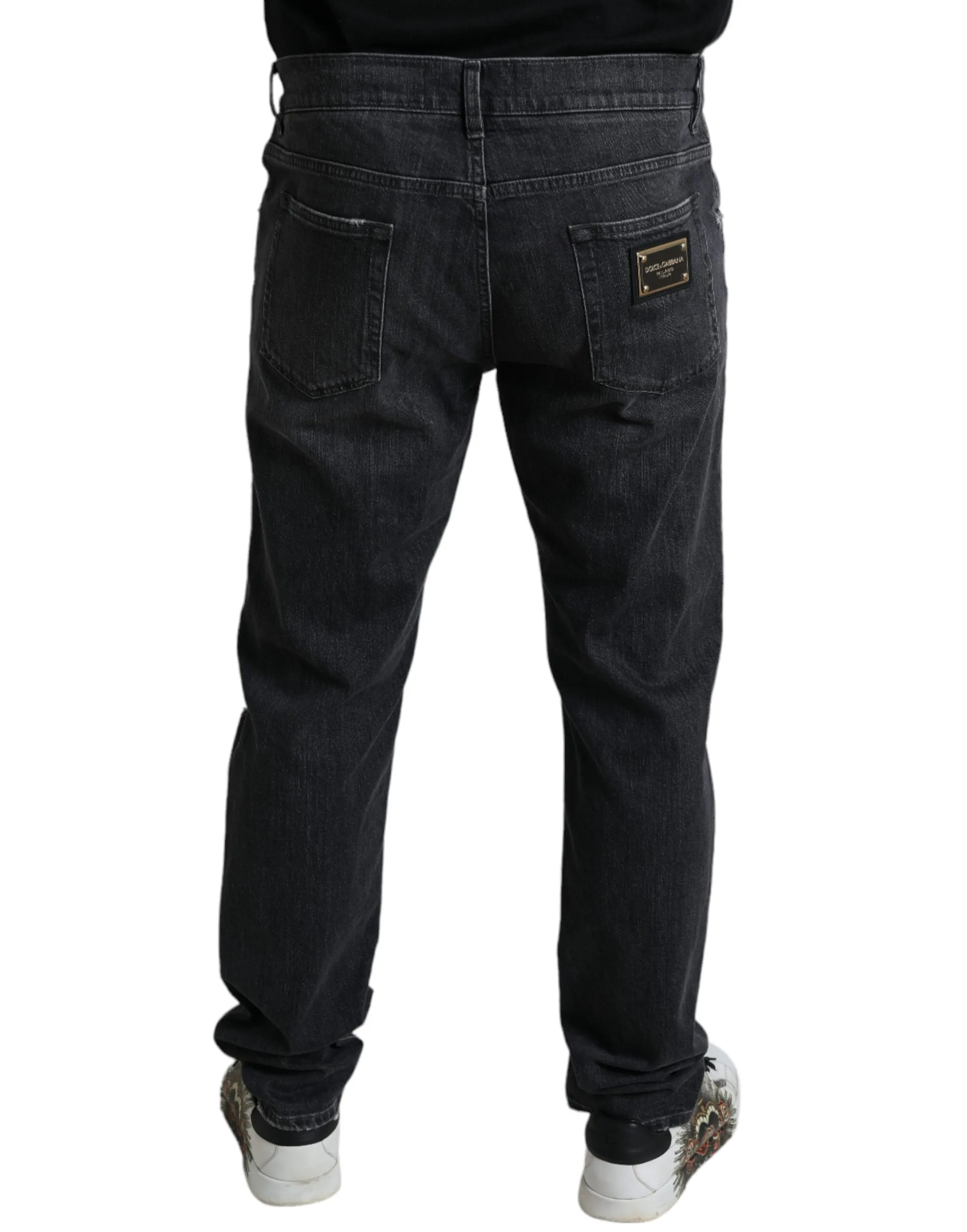 Elegant Slim Fit Tattered Denim Jeans sold by Louxly product image thumbnail 2