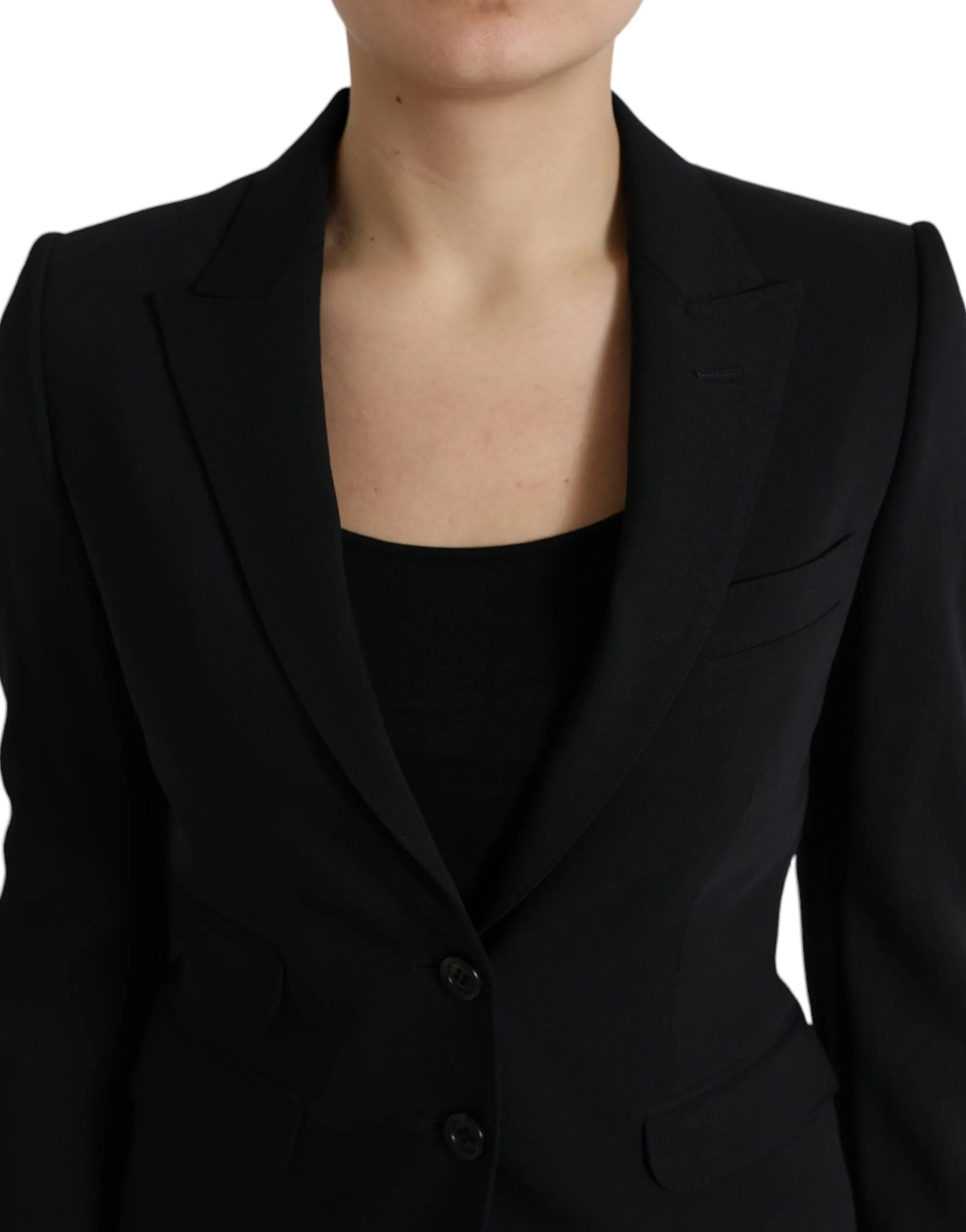 Chic Wool Blend Peak Lapel Blazer sold by Louxly product image thumbnail 4