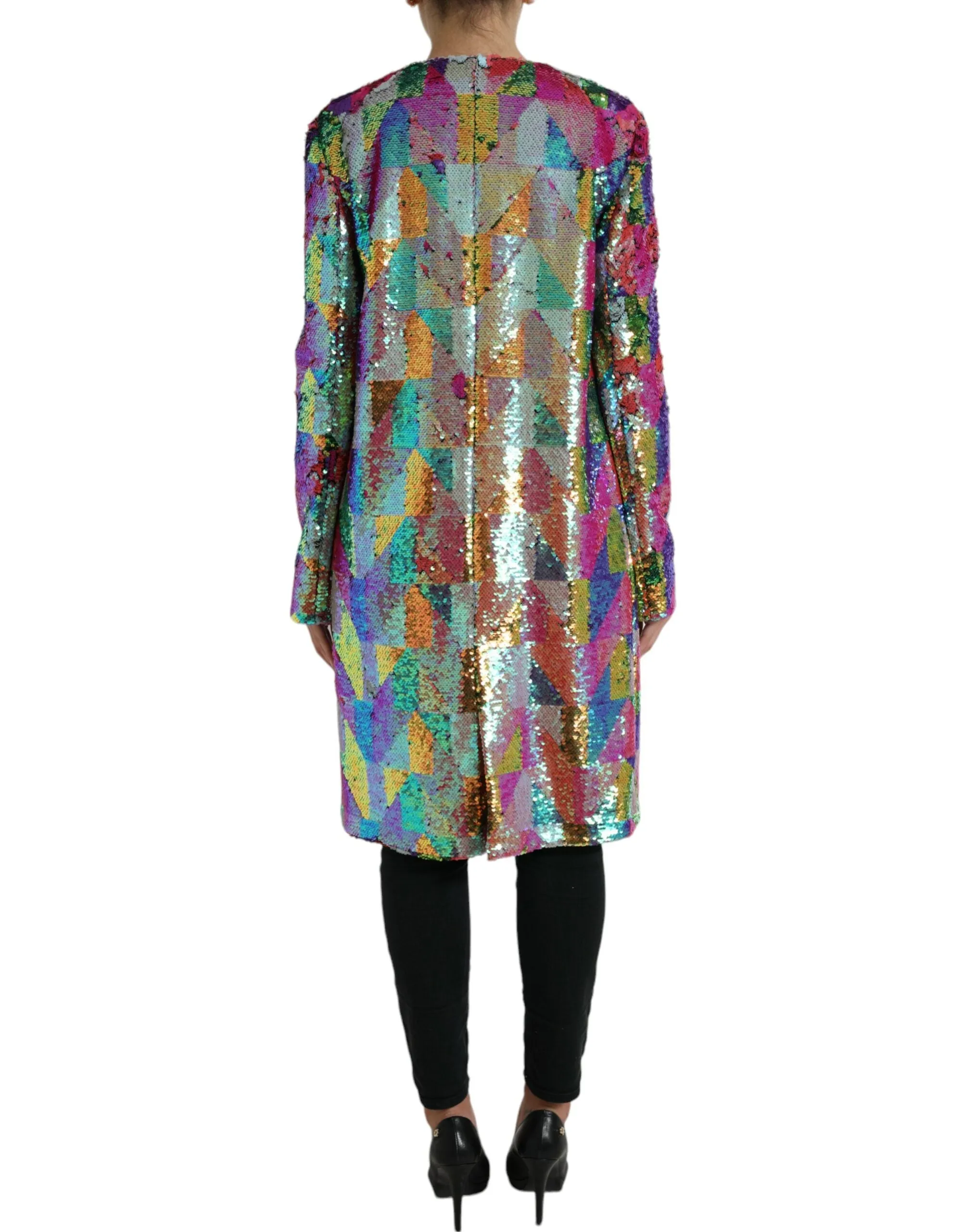 Multicolor Sequined Long Jacket sold by Louxly product image thumbnail 3