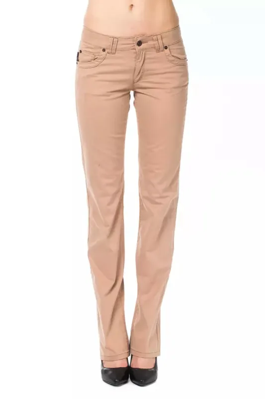 Beige Cotton Women Pant sold by Louxly