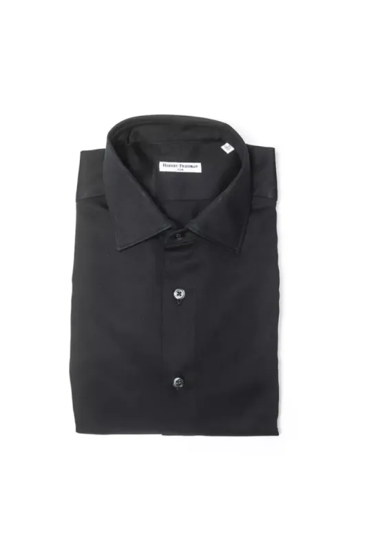 Black Cotton Men Shirt sold by Louxly