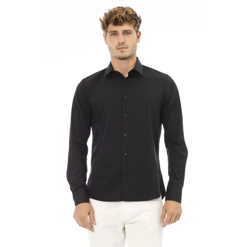 Black Cotton Men Shirt sold by Louxly