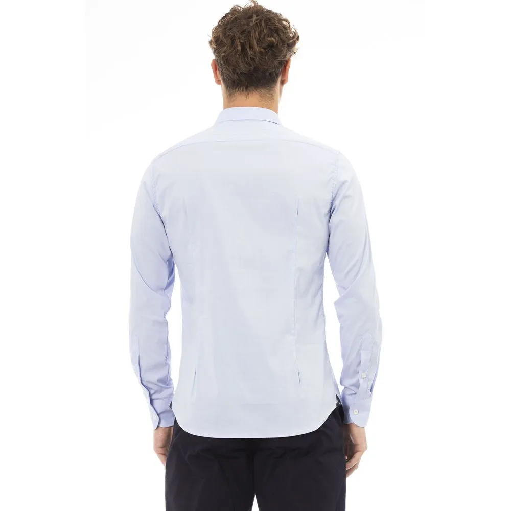 Light Blue Cotton Men Shirt sold by Louxly product image thumbnail 3