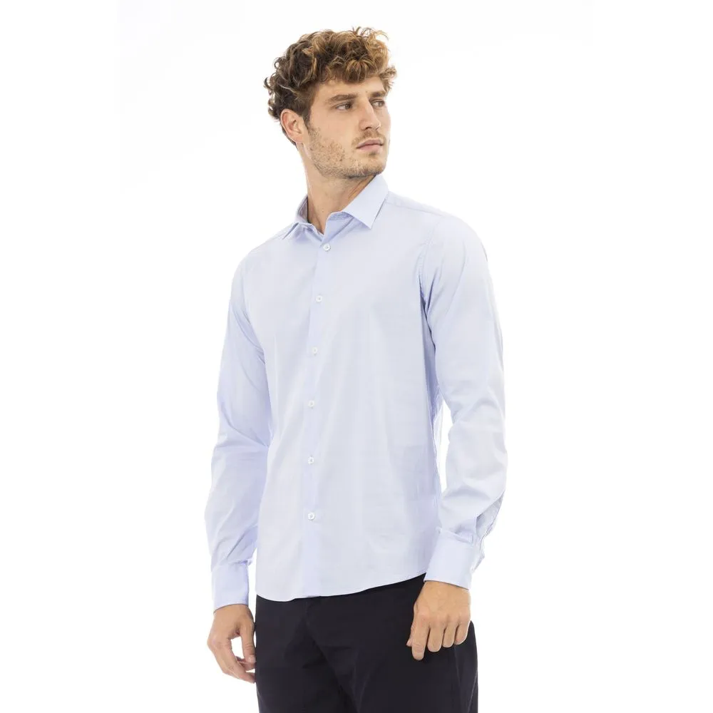 Light Blue Cotton Men Shirt sold by Louxly product image thumbnail 2