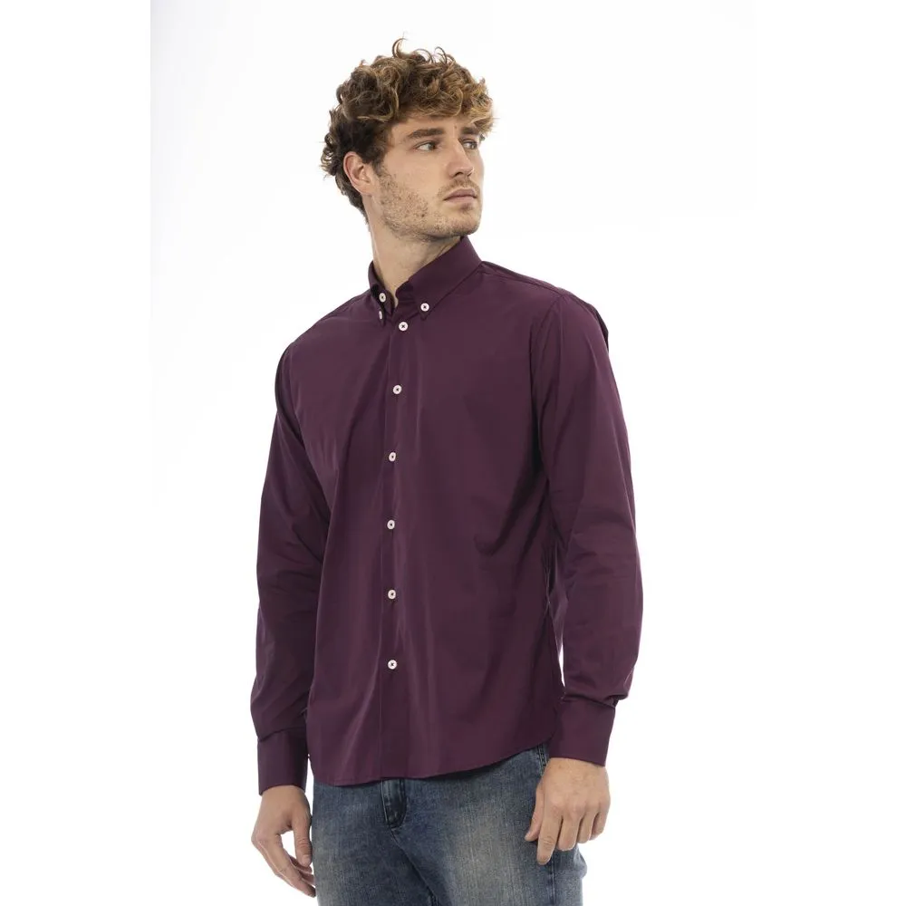 Burgundy Cotton Men Shirt sold by Louxly product image thumbnail 2