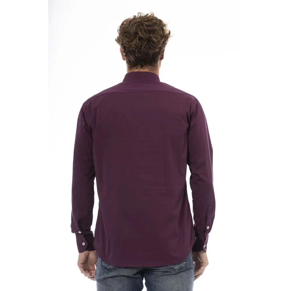 Burgundy Cotton Men Shirt sold by Louxly product image thumbnail 3