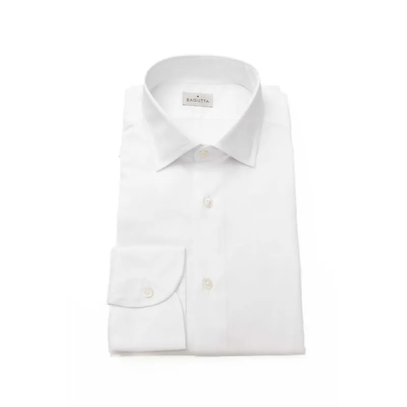 White Cotton Men Shirt sold by Louxly
