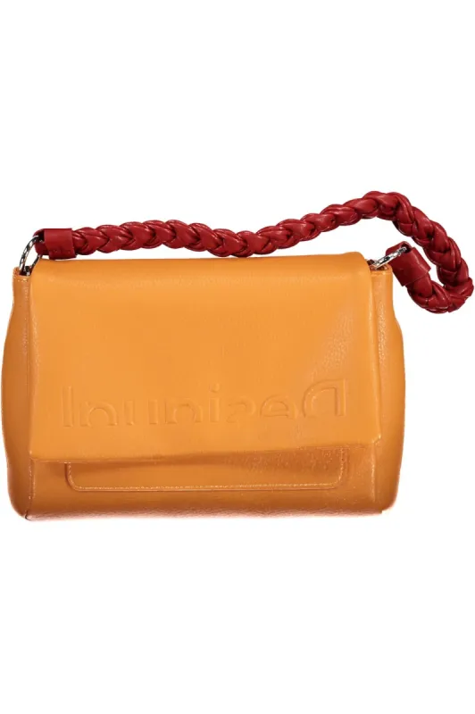 Chic Orange Shoulder Bag with Contrasting Details sold by Louxly