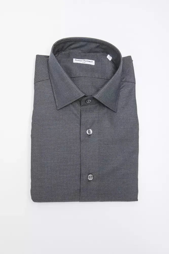 Black Cotton Men Shirt sold by Louxly