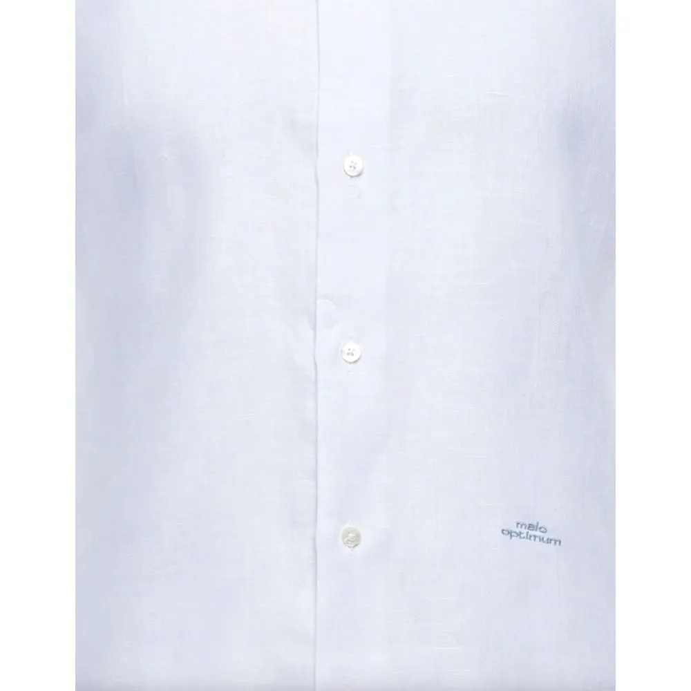 Elegant White Linen Long Sleeve Shirt sold by Louxly product image thumbnail 2