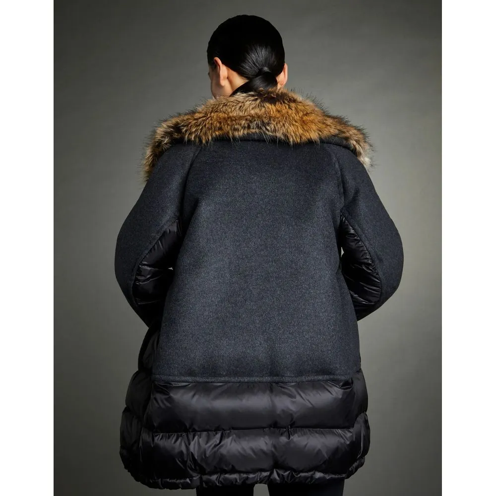 Chic Quilted Down Jacket with Faux Fur Details sold by Louxly product image thumbnail 3