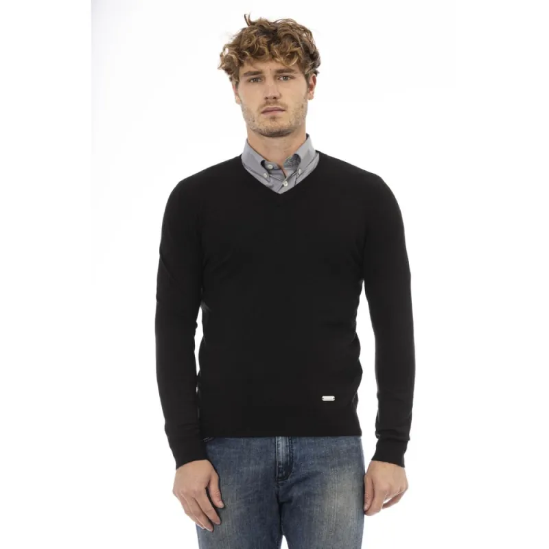 Black Wool Men Sweater sold by Louxly