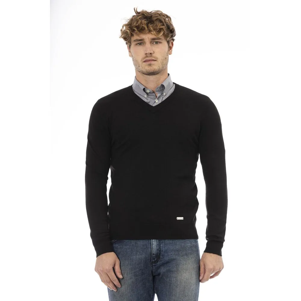 Black Wool Men Sweater sold by Louxly